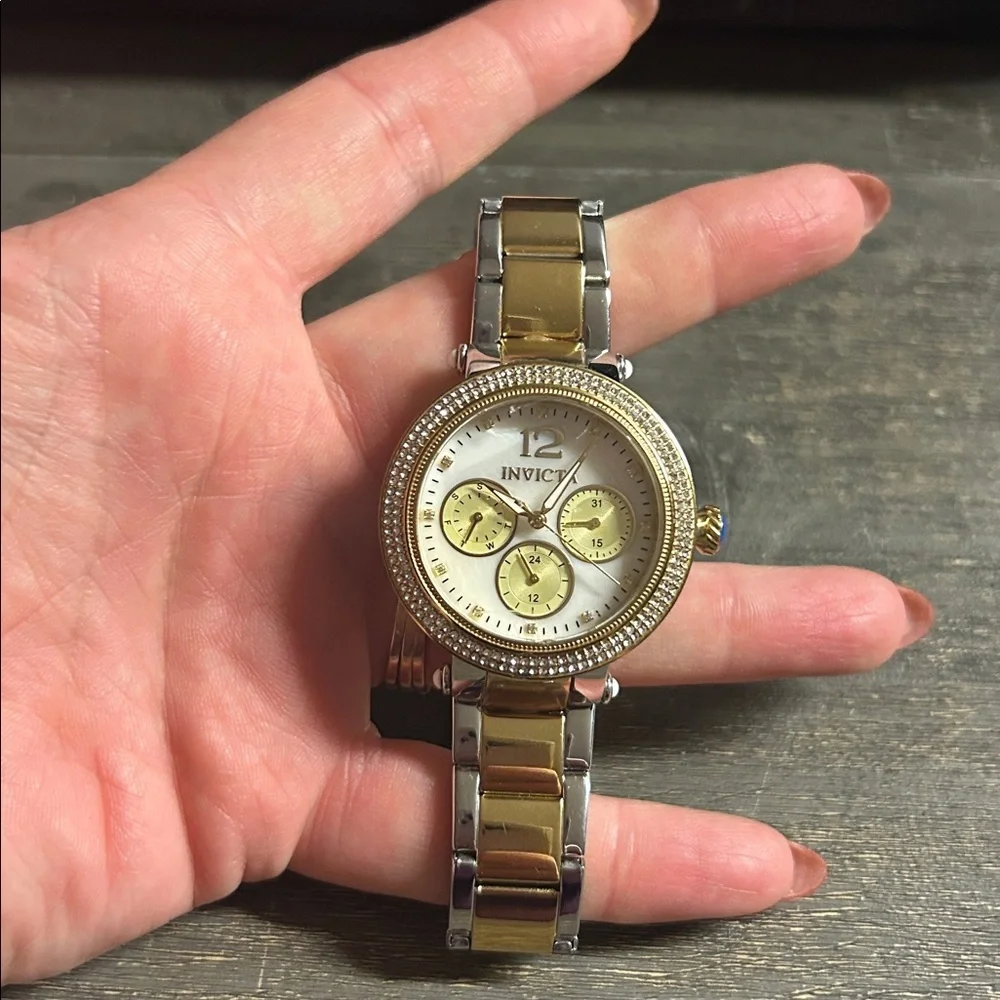 Invicta Bolt Women's Watch‎ w/ Mother of Pearl Dial - 36.5mm, Gold, Steel